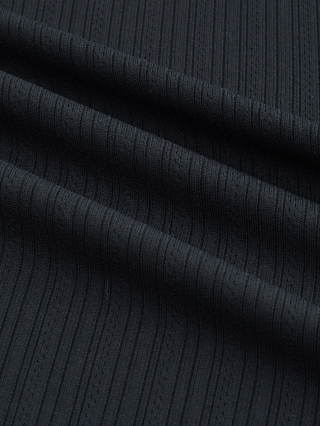 Refined Black Hairline Striped Polo Knit T-Shirt