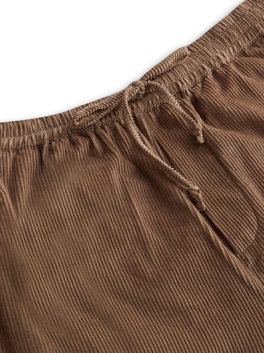 Pastel Olive Corduroy Straight-Fit Trousers