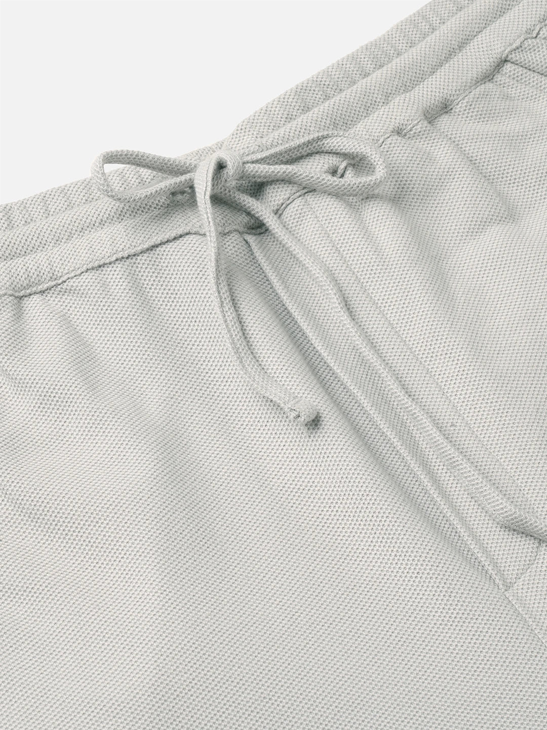 Grey Honeycomb Textured Knitted Straight Fit Trousers