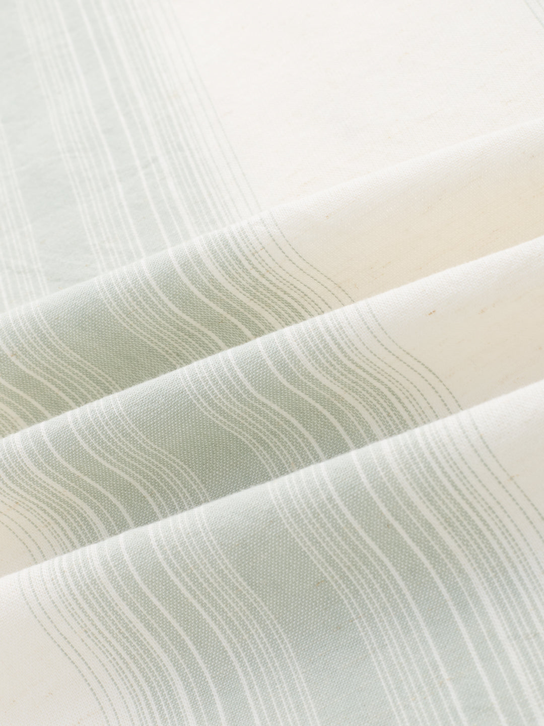 Luxe Sage Green Refined Striped Linen Blend Shirt