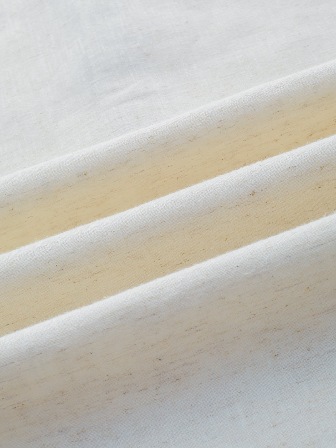 Cream Fine Slub Textured Sheer Kurta