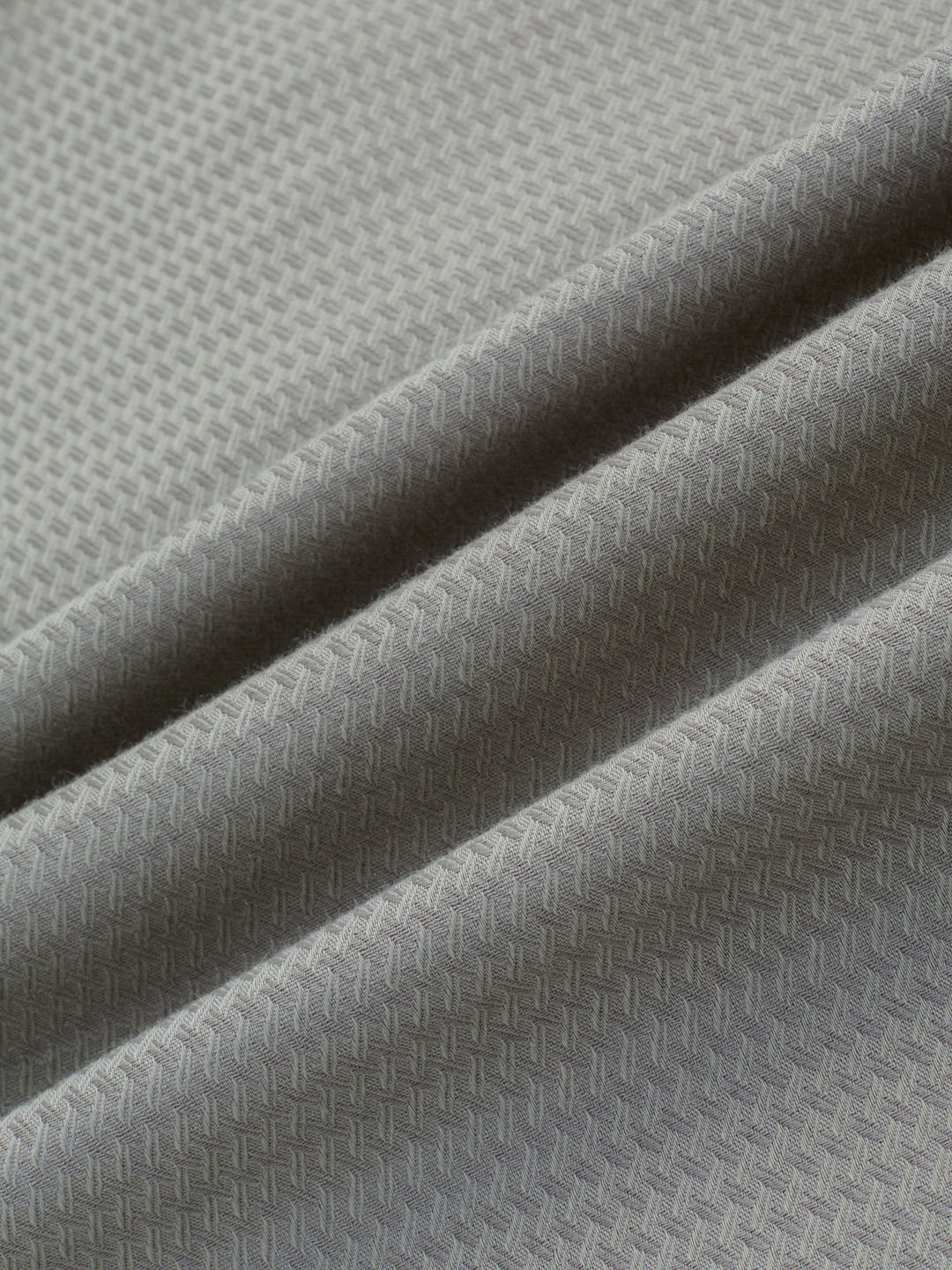 Fossil Grey Wavey Textured Kurta