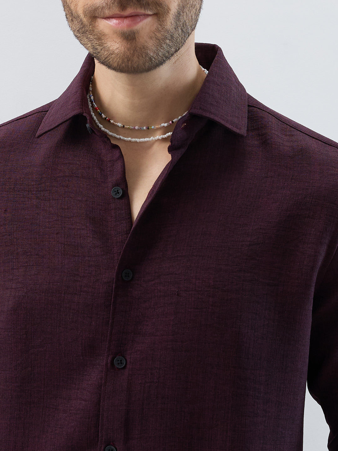 Rustic Charm Burnt Maroon Shirt
