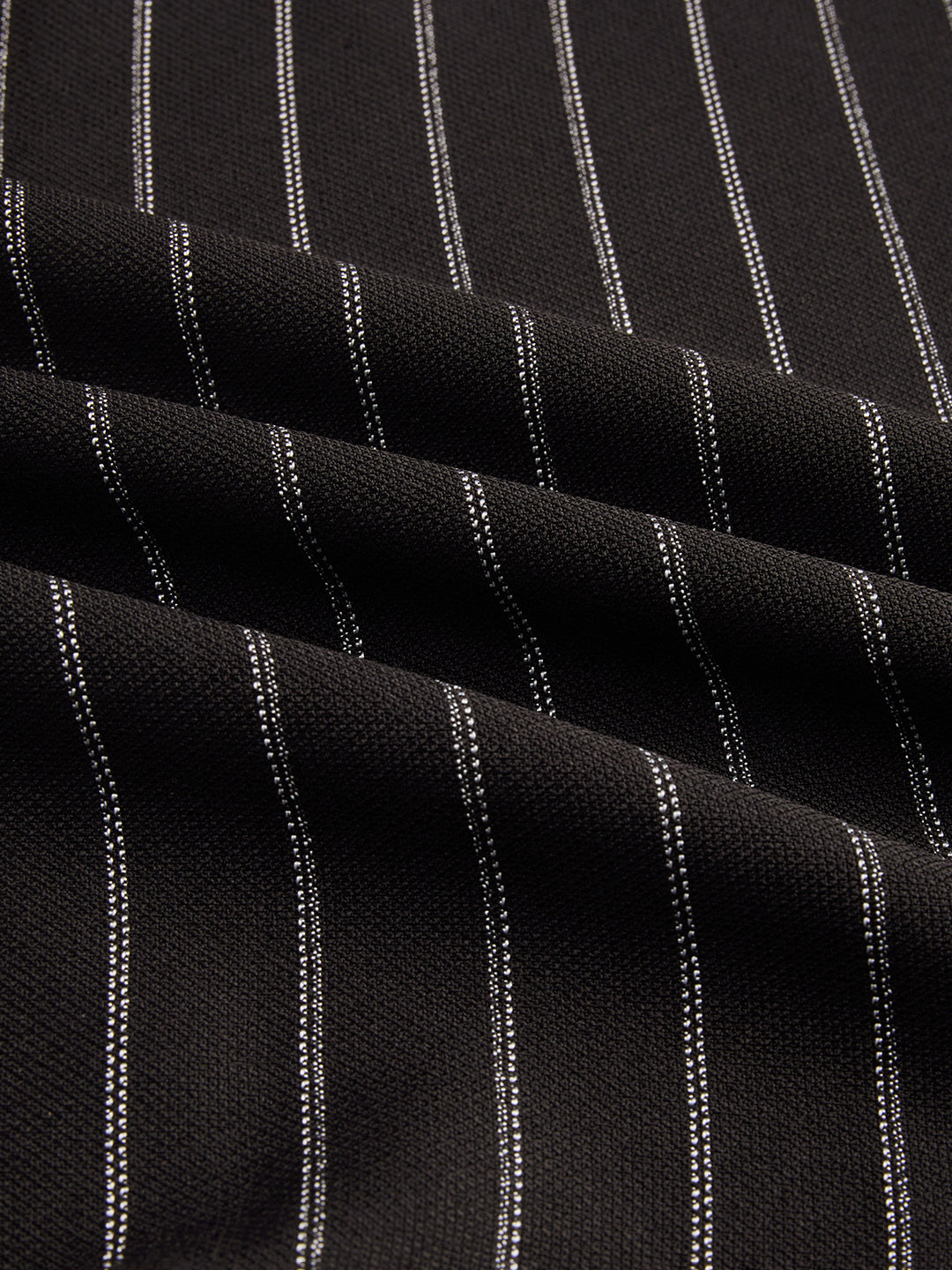 Sable Black Chalk Striped Kurta