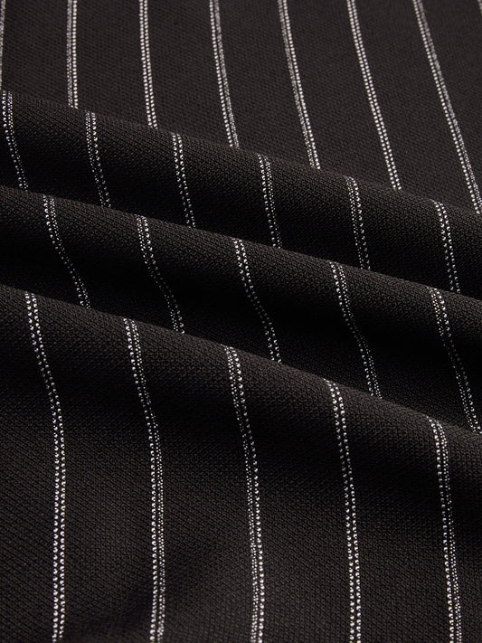 Sable Black Chalk Striped Kurta