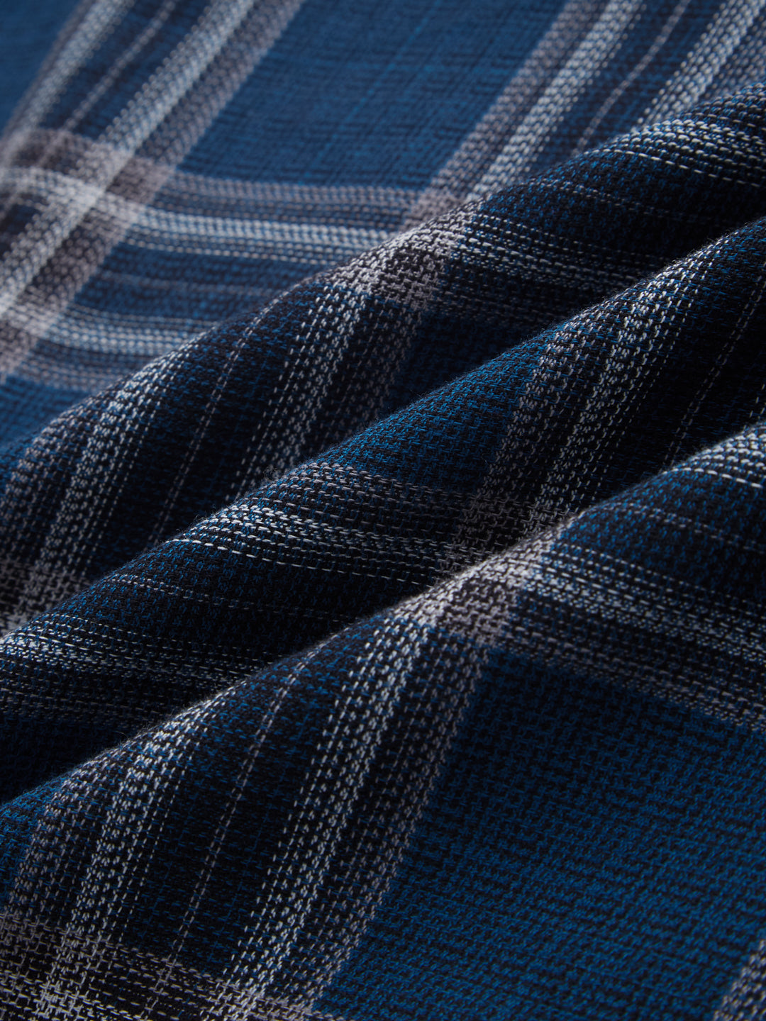 Ocean Blue Contrast Plaid Checks Shirt