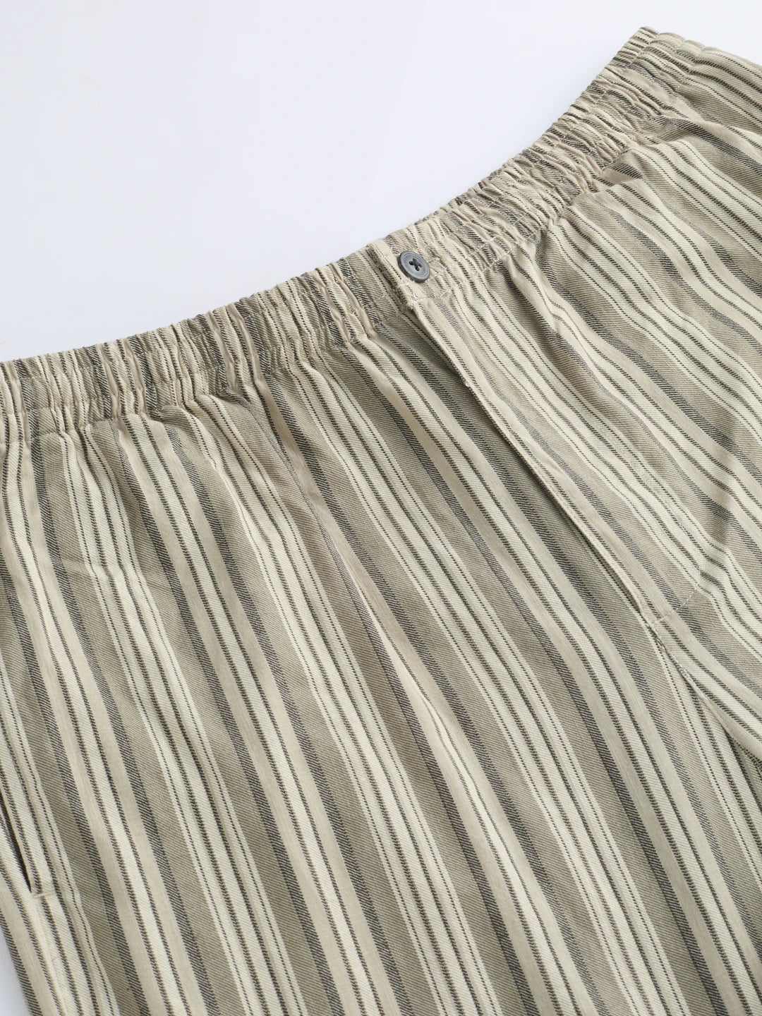 Olive Contrast Striped Wide Leg Trousers