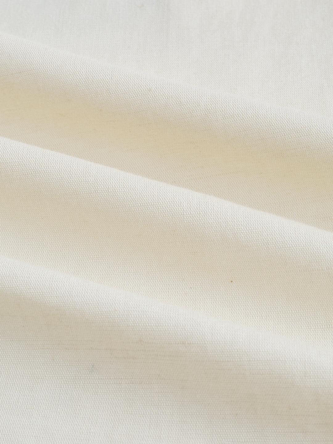 Luxe Off-White Fine Sheer Linen Blend Boxy Fit Crop Shirt