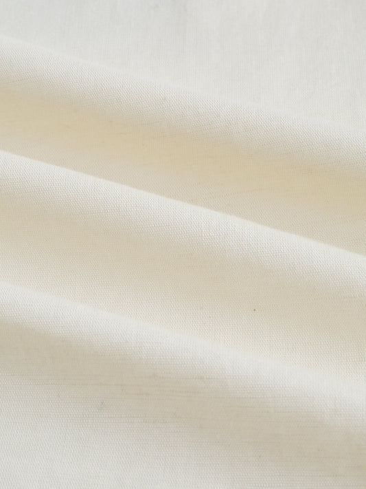 Luxe Off-White Fine Sheer Linen Blend Boxy Fit Crop Shirt