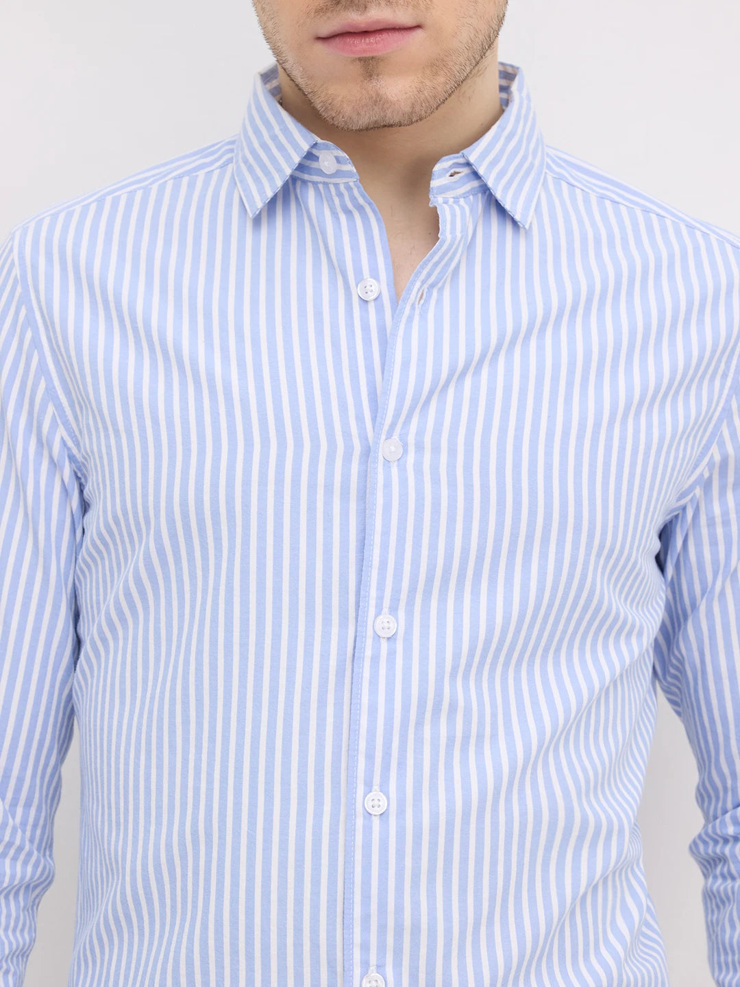 Timeless Blue Candy Striped Shirt