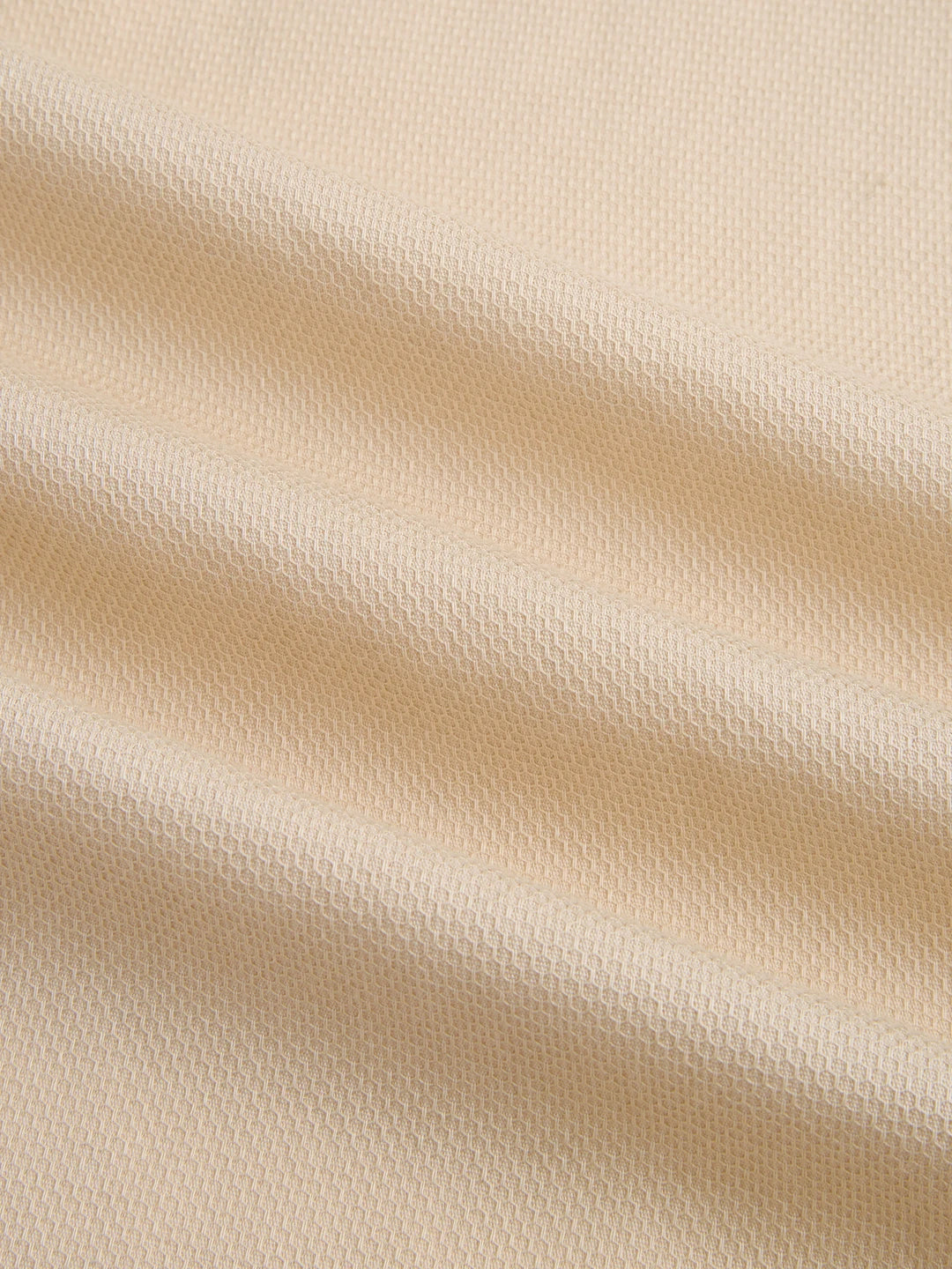 Sand Beige Honeycomb Textured Shirt