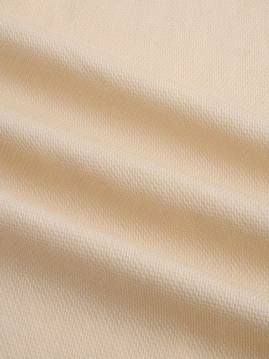 Sand Beige Honeycomb Textured Shirt