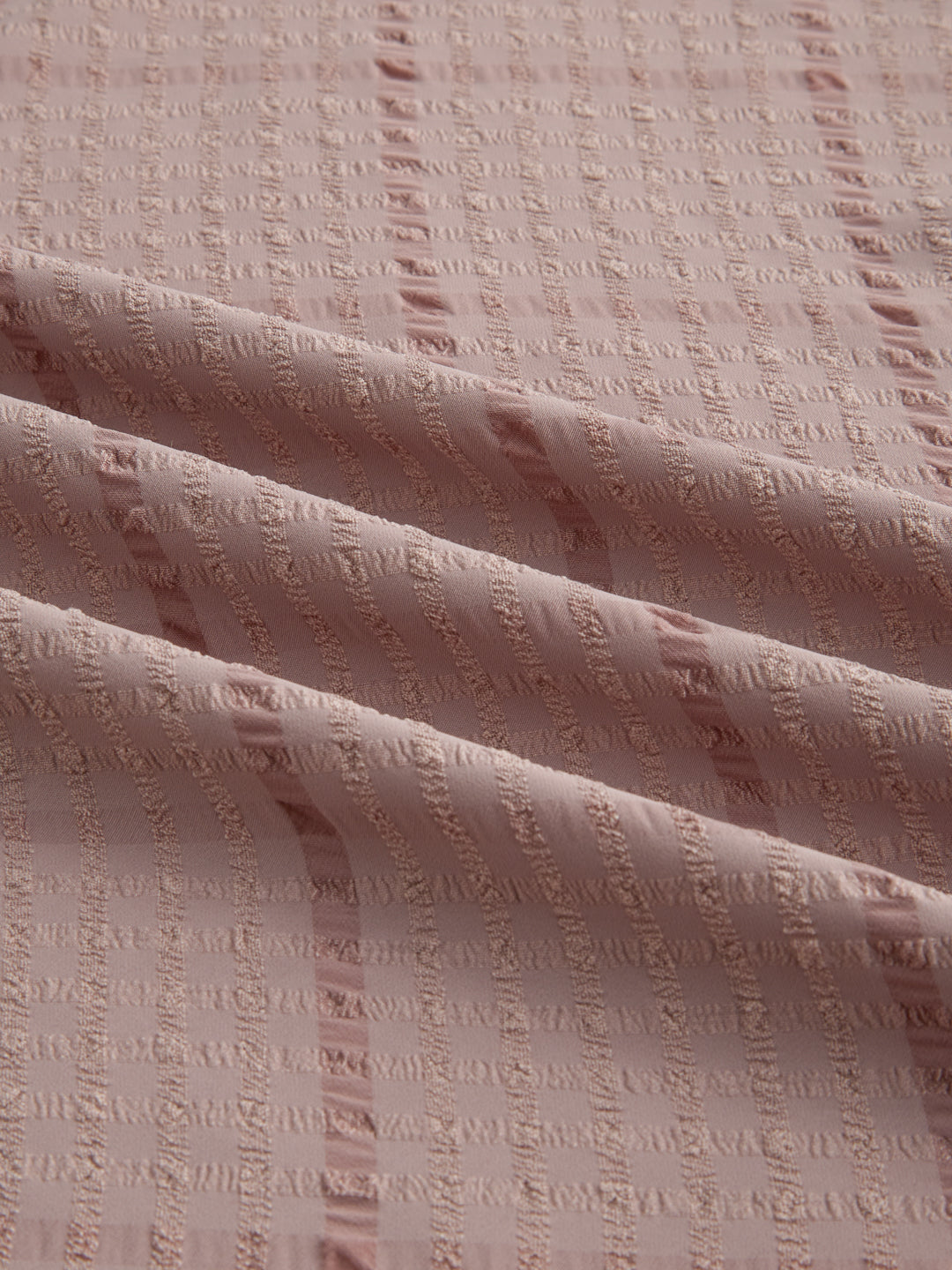 Vintage Peach Micro Checks Textured Shirt