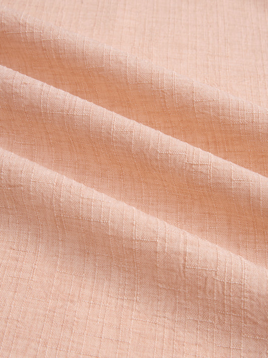 Classic Peach Slub Textured Everyday Shirt