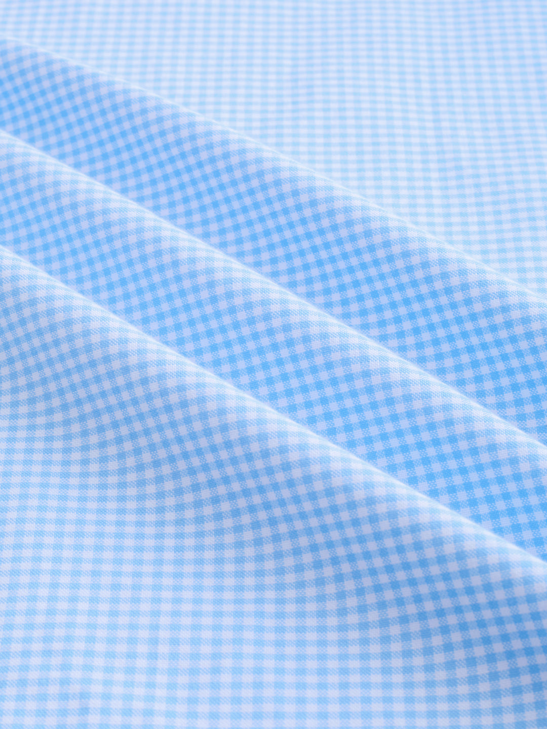 Sky Blue & White Tiny Checkered Oxford Shirt