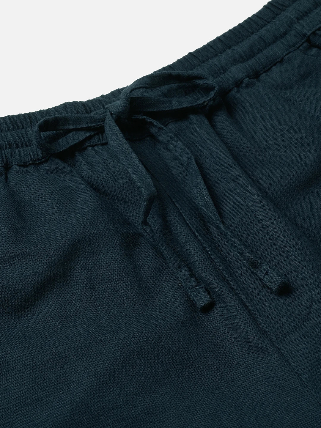 Navy Fine Weave Straight Fit Trousers