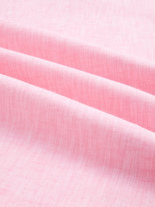 Soft Pink Textured Center Seam Oversized Polo Shirt