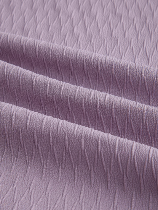 Elegant Purpureus Crinkled Jacquard Shirt