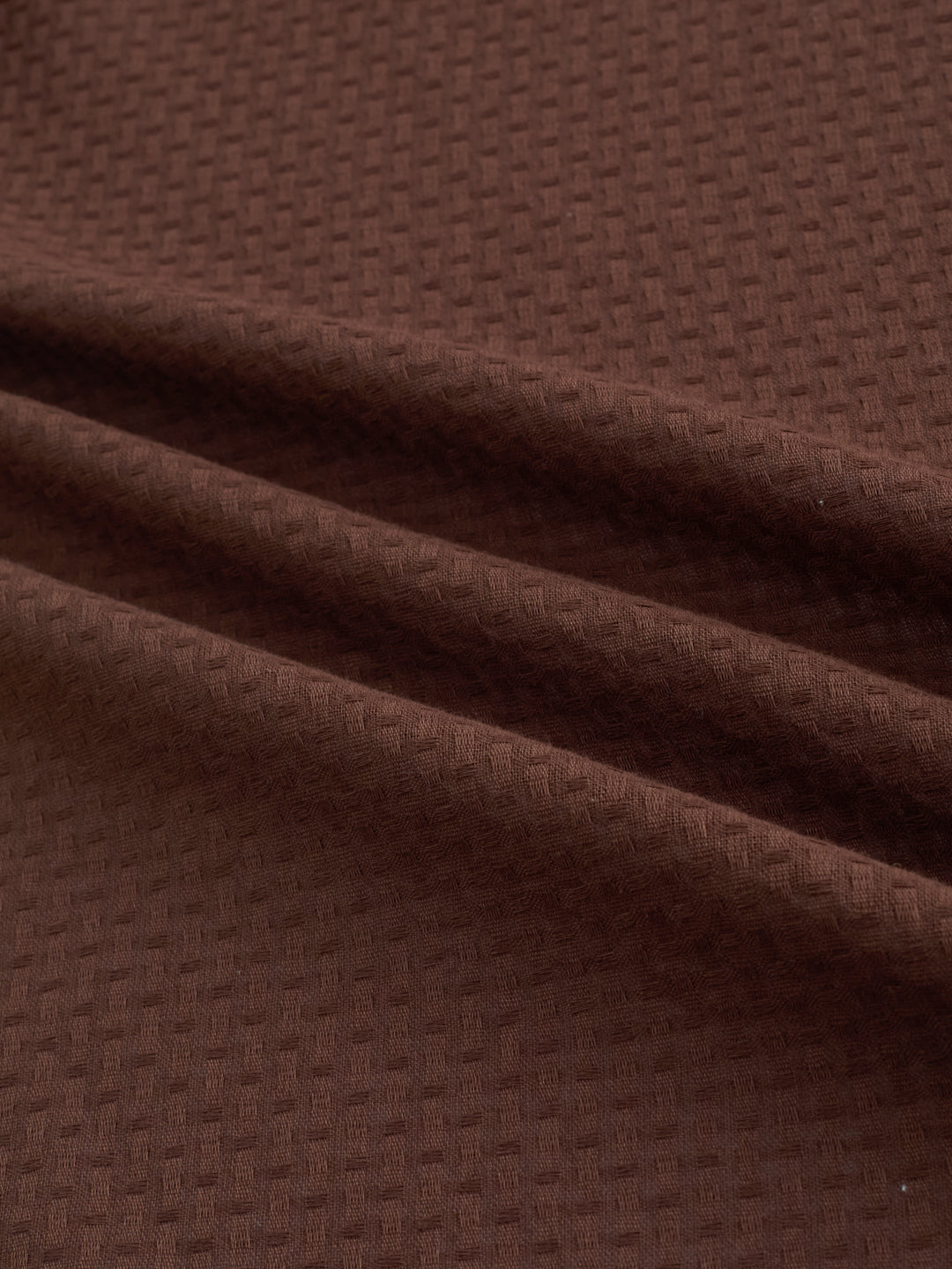 Chocolate Brown Textured Weave Shirt