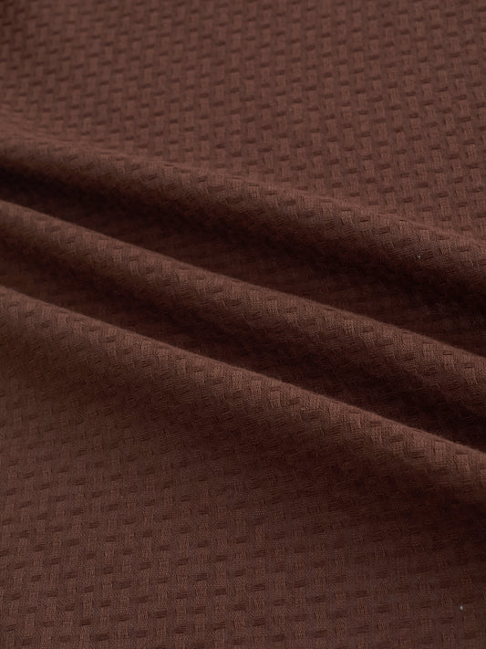 Chocolate Brown Textured Weave Shirt