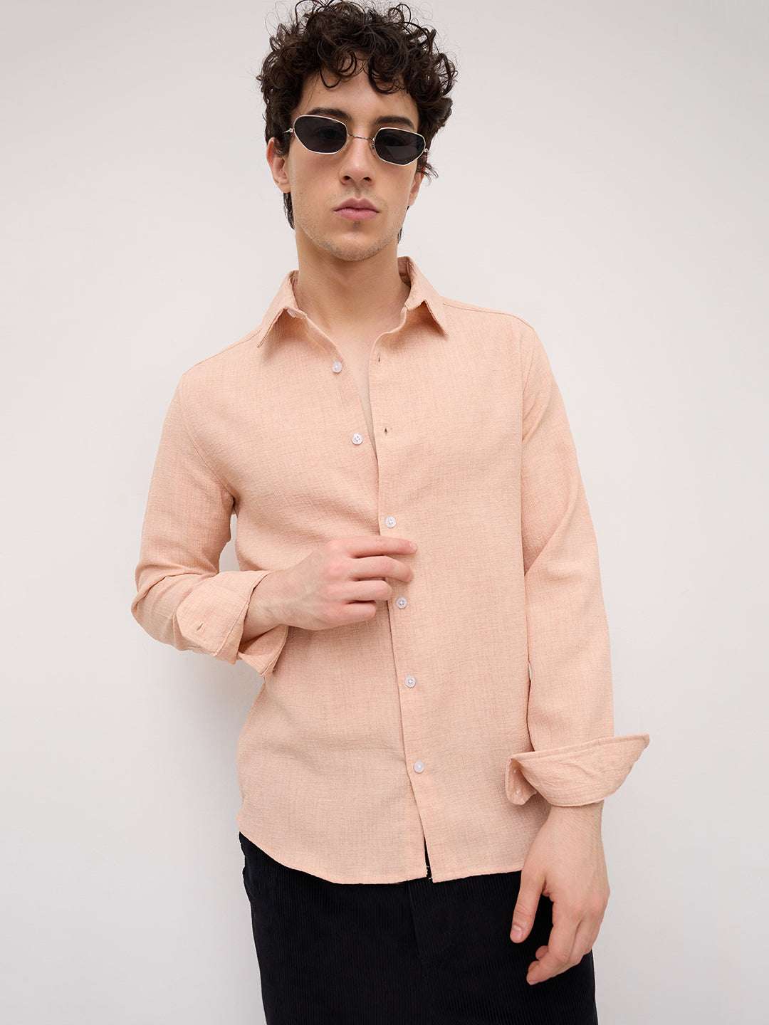 Classic Solid Peach Everyday Shirt