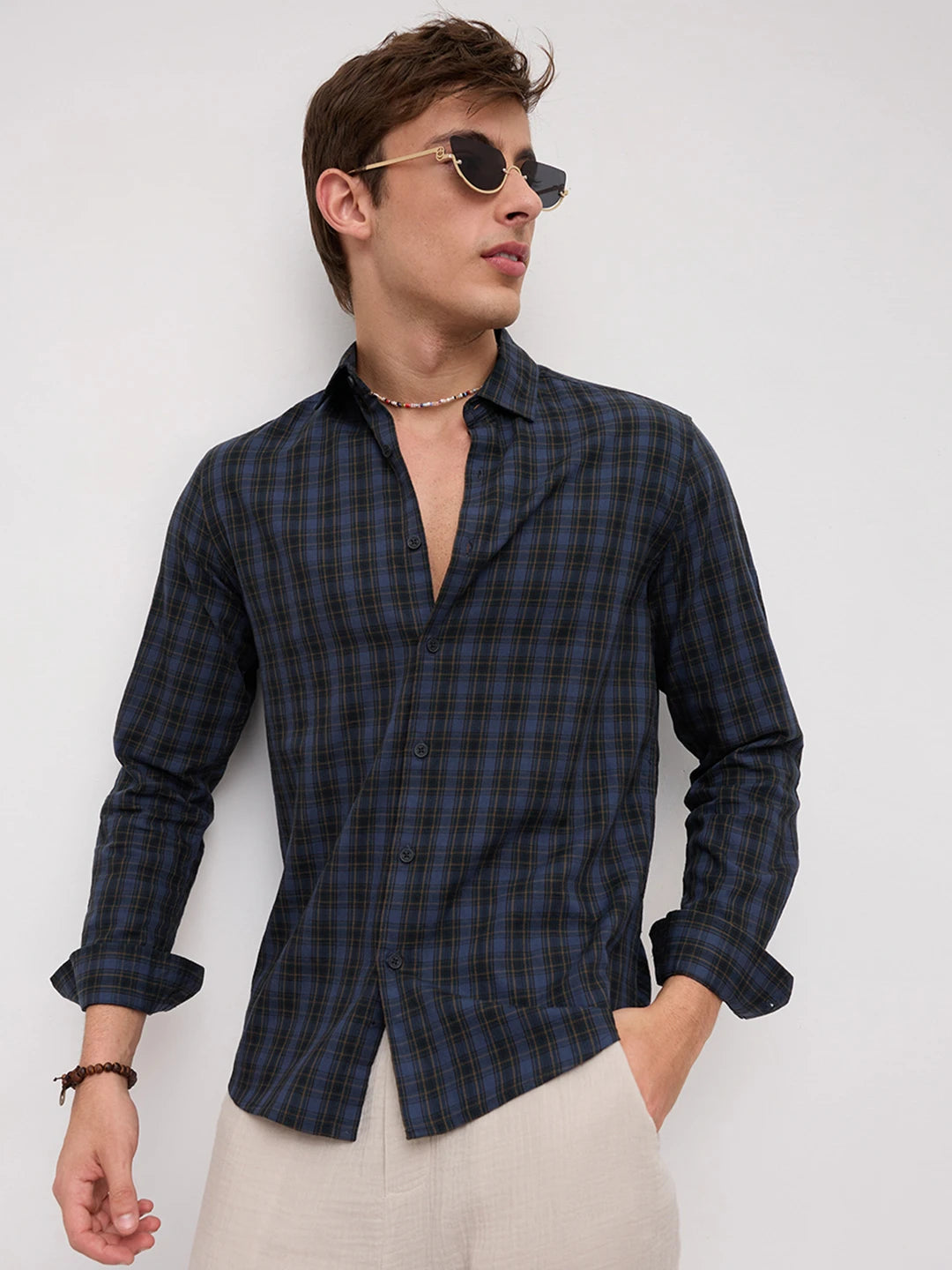 Twilight Navy Multi Checks Everyday Shirt