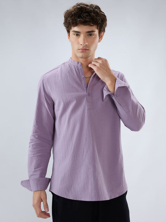 Heather Purple Fine Textured Kurta