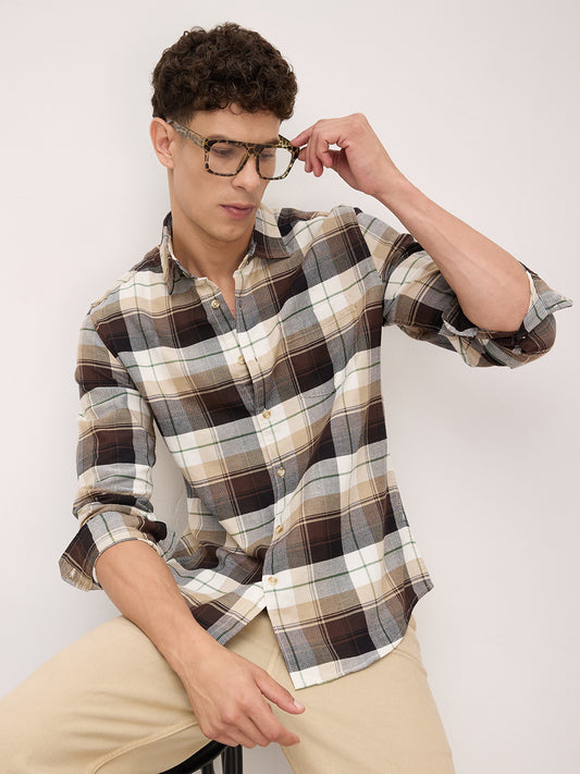 Multicolor Plaid Checks Shirt