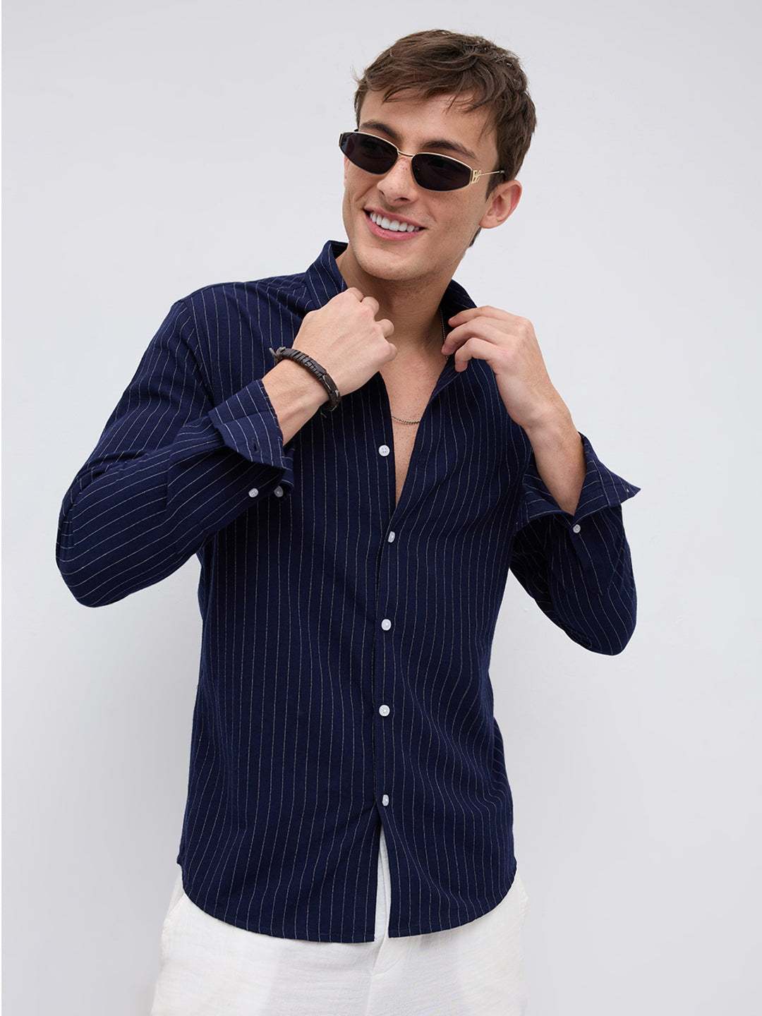Deep Navy Pinstripe Everyday Shirt