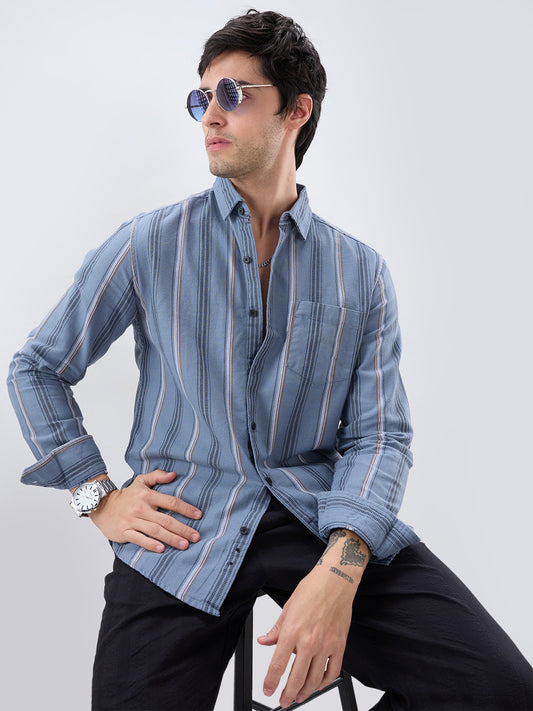Power Grey Harmony Striped Shirt
