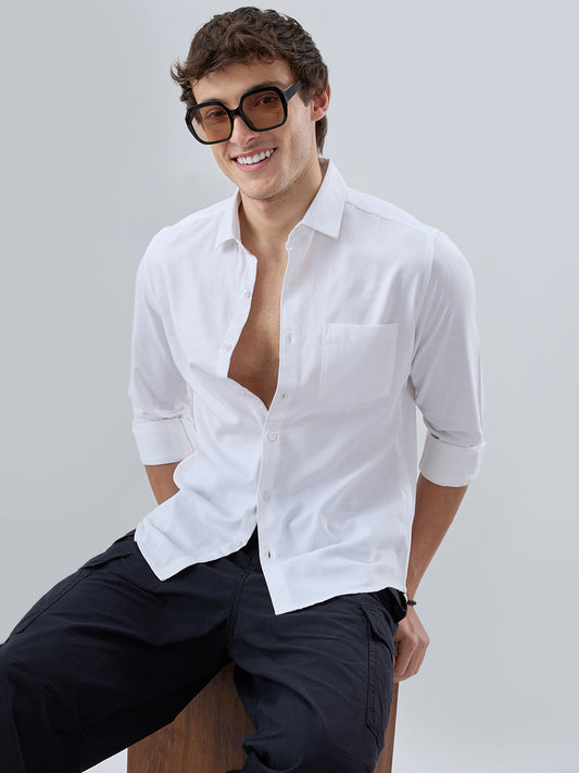 Snow White Fineweave Everyday Shirt