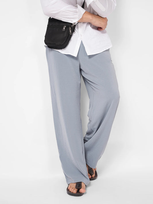 Squelchy Greyish Blue Wide Leg Trousers