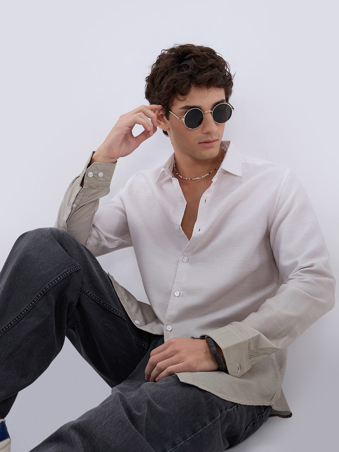 Elegant Pistachio Green Ombre Shirt