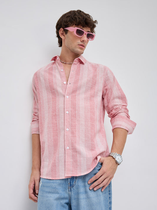 Rose Red Refined Multi Striped Shirt