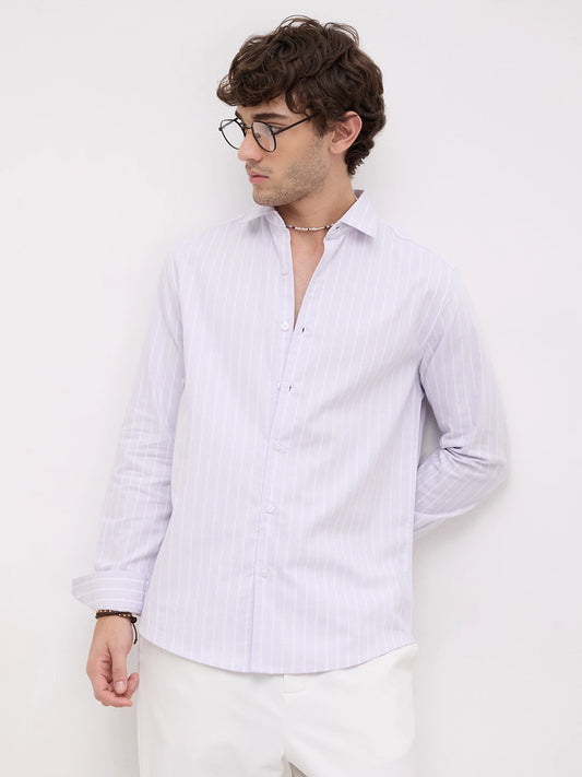 Luxe Lavender Oxford Striped Everyday Shirt