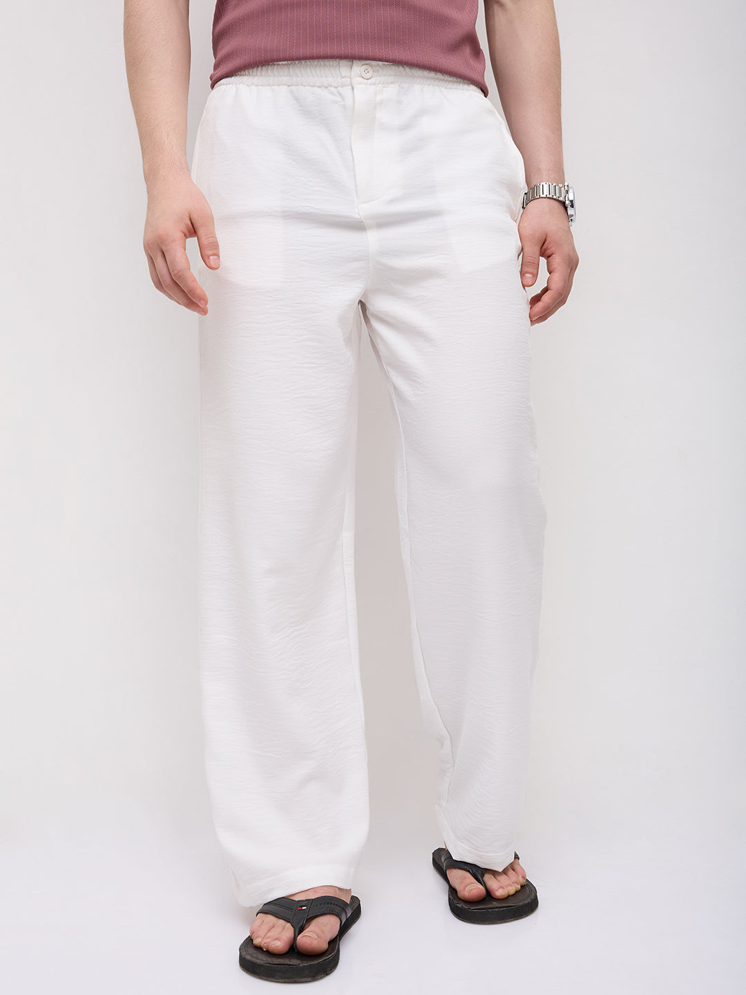 Timeless Snow White Wide Leg Trousers