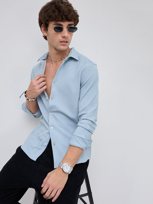 Arctic Blue Premium Horizon Weave Shirt