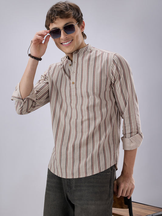 Classic Multicolor Half Placket Kurta