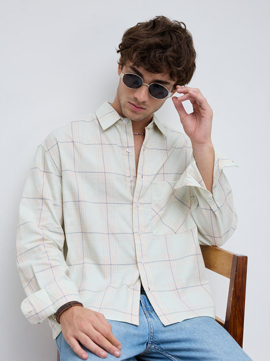 Pista Pop Tartan Boxy Fit Crop Shirt