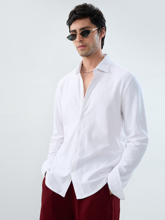 Snow White Everyday Textured Shirt