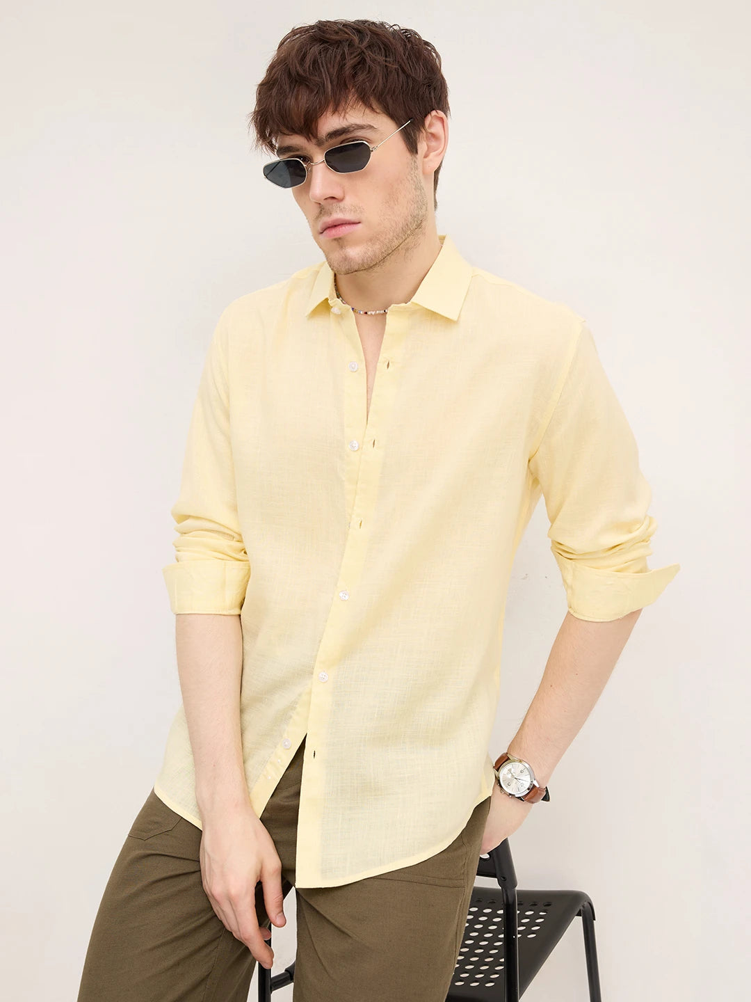 Iconic Butter Yellow Evening Shirt