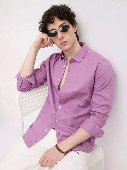 Sunset Purple Fine Textured Shirt