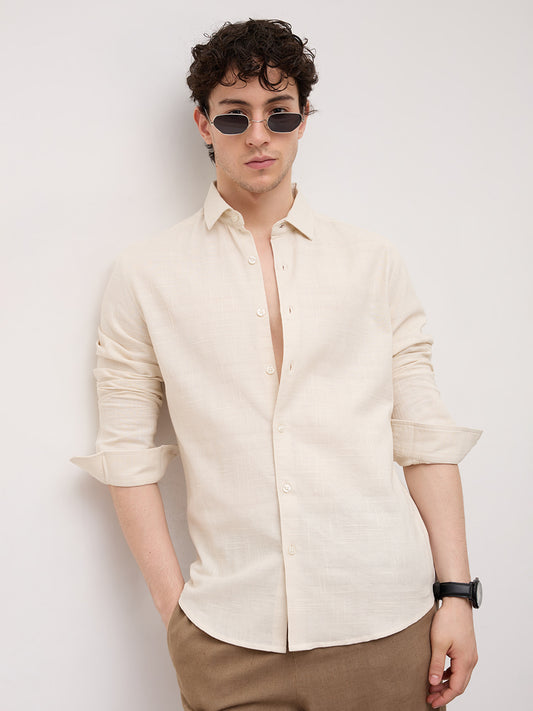 Off-White Crossgrain Micro Textured Shirt