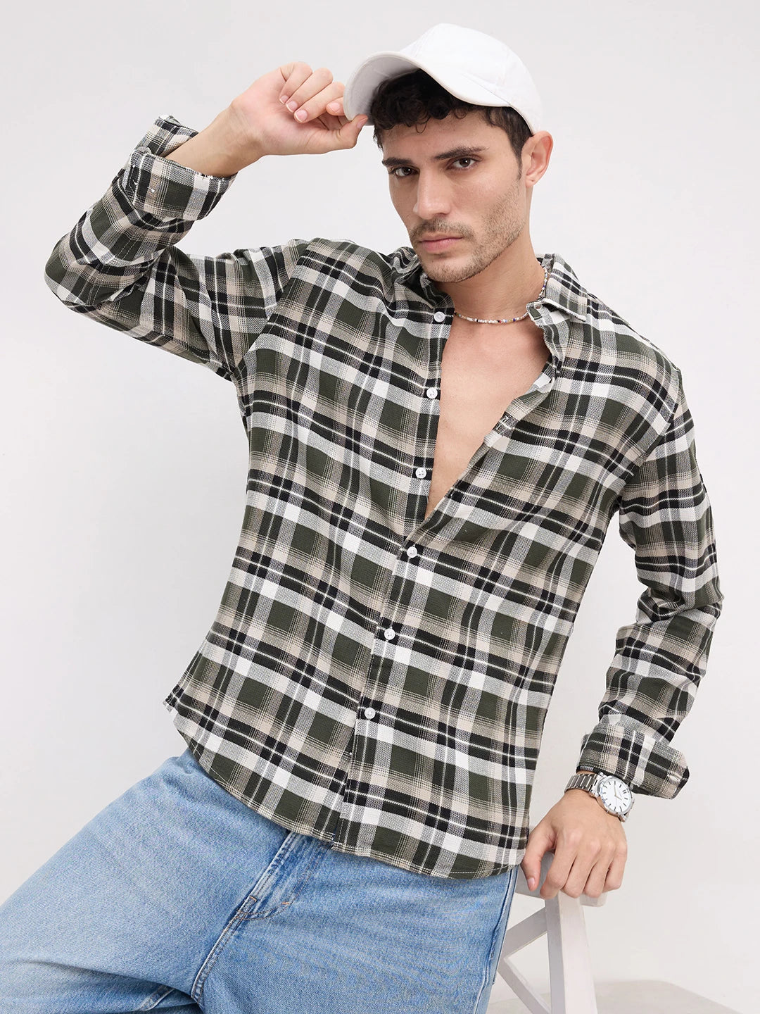 Classic Forest Green Plaid Checks Shirt