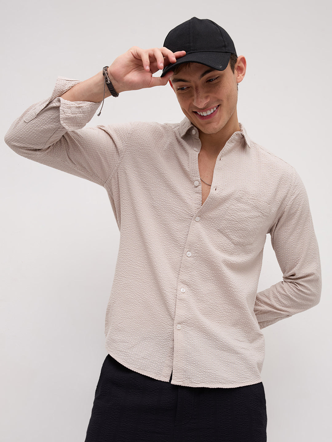 Soft Dune Seersucker Summer Essential Shirt