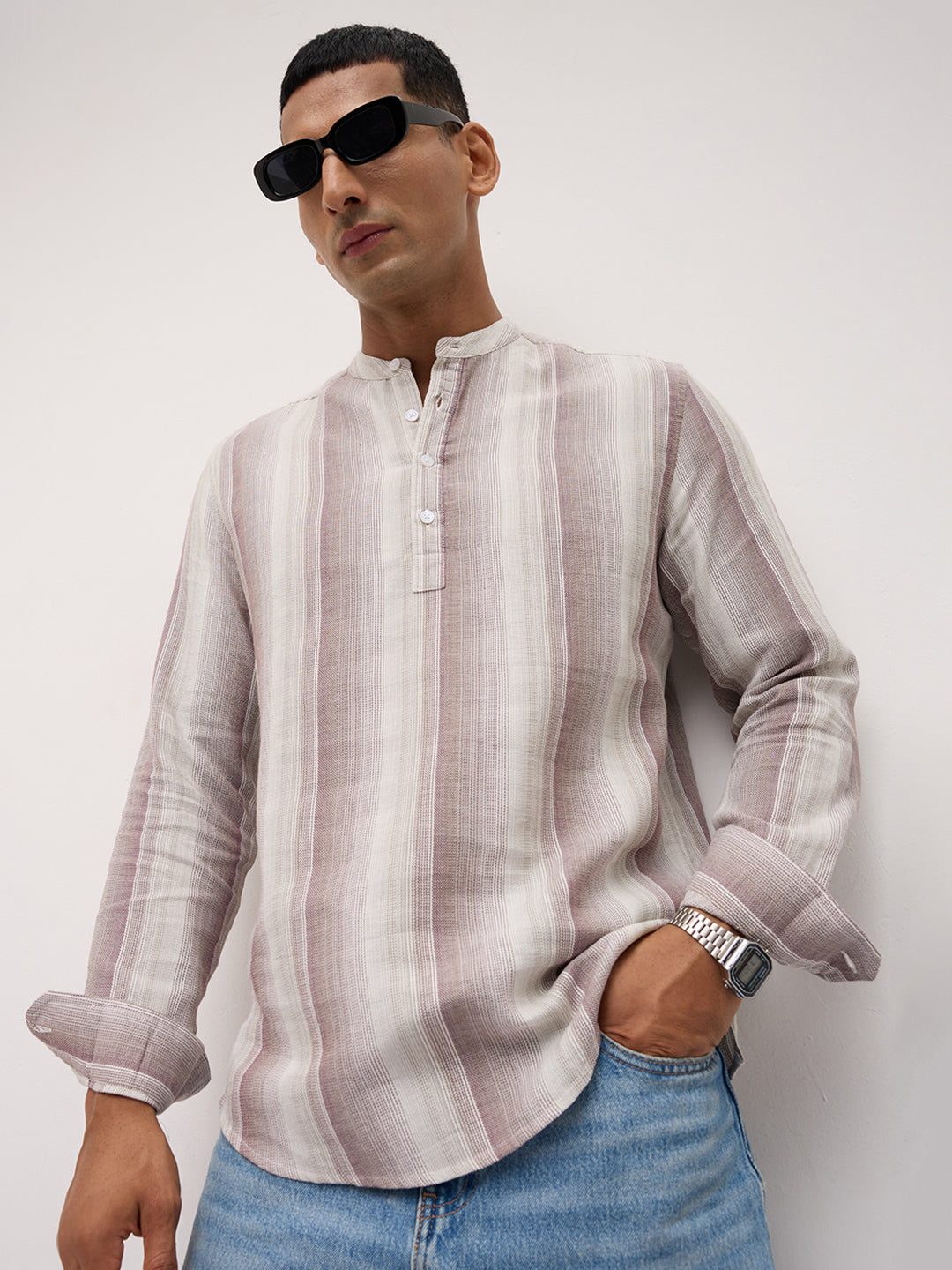Maroon Multi-tone Terrain Kurta