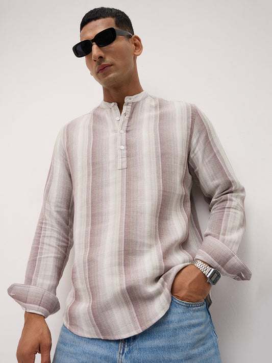 Maroon Multi-tone Terrain Kurta