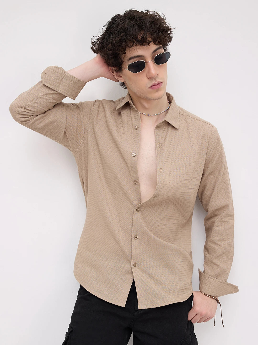 Sandscape Micro Waffle Textured Shirt