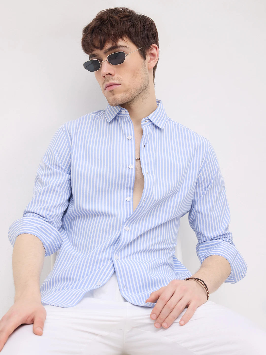 Timeless Blue Candy Striped Shirt