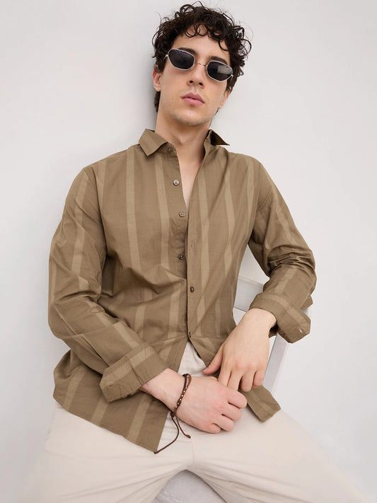 Olive Framework Textured Shirt